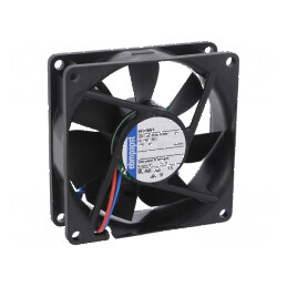 Ventilator axial 12VDC 80x80x25mm 33m3/h 12dBA | Electronic-mag.ro | Componente Electronice