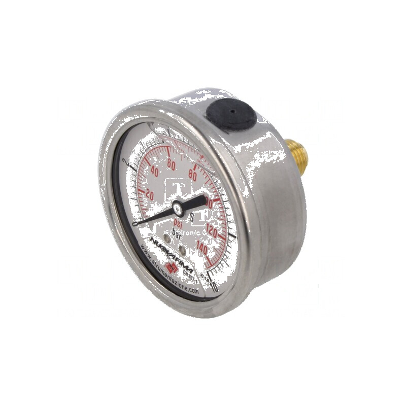 Manometru cu glicerină din oțel inoxidabil | Electronic-mag.ro | Componente Electronice