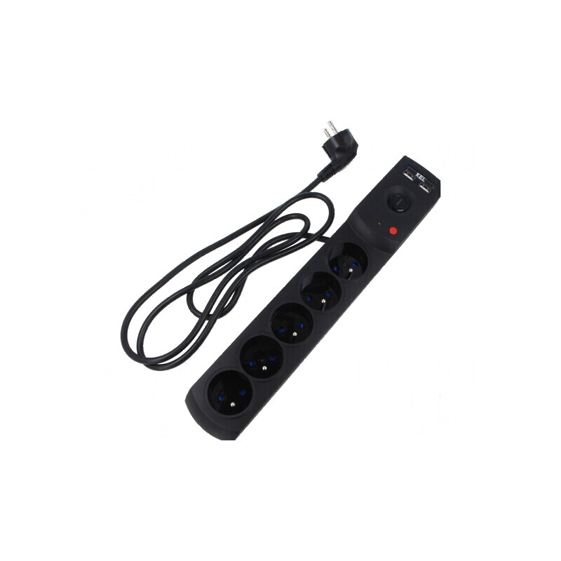 Prelungitor cu prize 5 prize 10A | Electronic-mag.ro | Componente Electronice