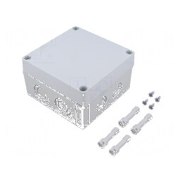 Carcasă universală din policarbonat 130mm x 130mm x 75mm | Electronic-mag.ro | Componente Electronice