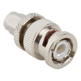 Adaptor BNC tată, SMA tată - Izolație PTFE - 50Ω - alamă - 4GHz | Electronic-mag.ro | Componente Electronice