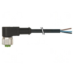 Cablu de conectare M12 PIN: 5 în unghi 3m - mufă 125VAC 4A | Electronic-mag.ro | Componente Electronice