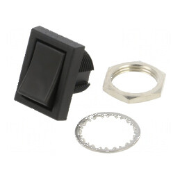 Rocker Switch ON-ON negru | Electronic-mag.ro | Componente Electronice