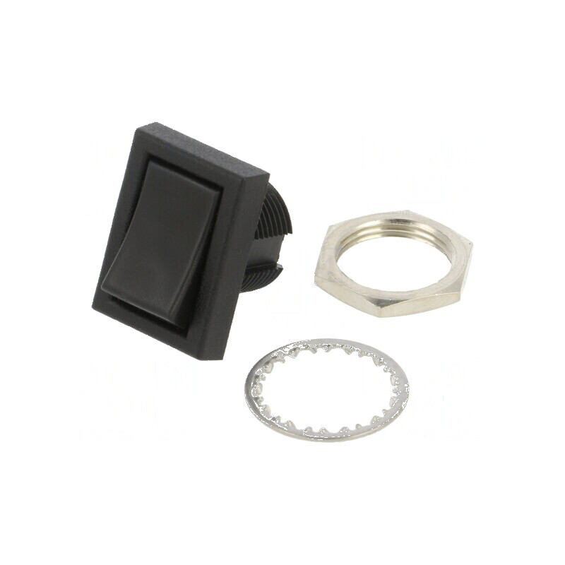 Rocker Switch ON-ON negru | Electronic-mag.ro | Componente Electronice