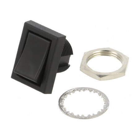 Rocker Switch ON-ON negru | Electronic-mag.ro | Componente Electronice
