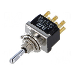 Comutator basculant Poz 3 DP3T ON-OFF-(ON) 6A/250VAC FT - Comutator basculant triplu 6A/250VAC | Electronic-mag.ro | Componente Electronice