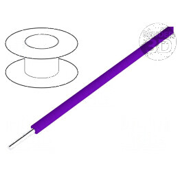 Cablu HookUp Wire 18AWG Sârmă Cu PVC Violet 30,5m - Cablu de sârmă violet 18AWG | Electronic-mag.ro | Componente Electronice