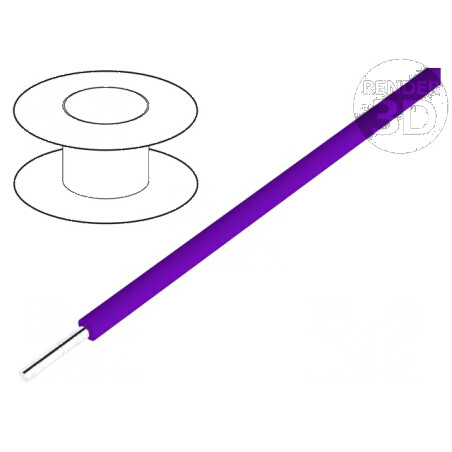 Cablu HookUp Wire 18AWG Sârmă Cu PVC Violet 30,5m - Cablu de sârmă violet 18AWG | Electronic-mag.ro | Componente Electronice