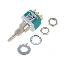 Comutator acţionat prin apăsare Poz 2 DPDT 3A/250VAC ON-(ON) | Electronic-mag.ro | Componente Electronice