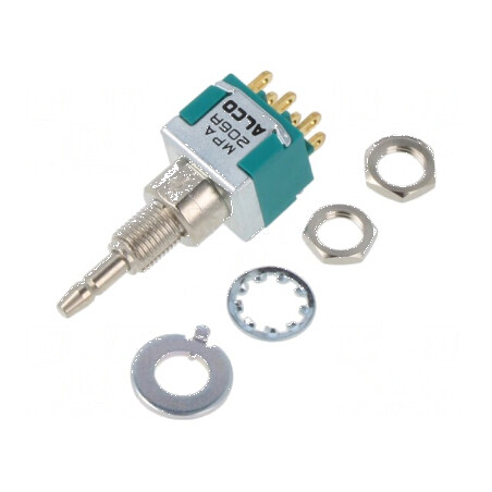 Comutator acţionat prin apăsare Poz 2 DPDT 3A/250VAC ON-(ON) | Electronic-mag.ro | Componente Electronice
