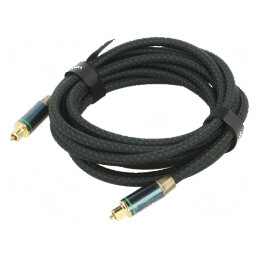 Cablu Toslink mufă 2m aurit negru | Electronic-mag.ro | Componente Electronice