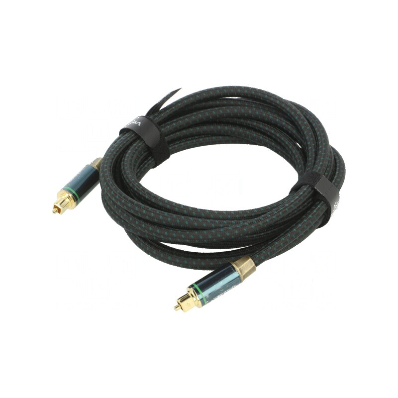 Cablu Toslink mufă 2m aurit negru | Electronic-mag.ro | Componente Electronice