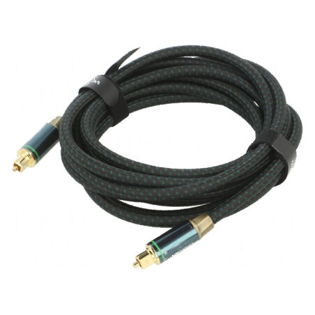 Cablu Toslink mufă 2m aurit negru | Electronic-mag.ro | Componente Electronice