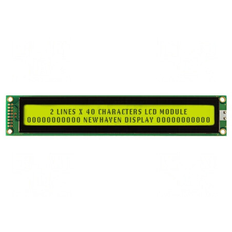 Afişaj LCD STN 40x2 galben-verde LED | Electronic-mag.ro | Componente Electronice