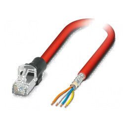 Patch cord S/FTP 5 litat Cu,cositorit PVC roșu 3m 22AWG IP20 - Cablu de rețea Ethernet 3m, roșu | Electronic-mag.ro | Componente Electronice