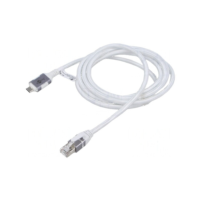 Cablu USB 3.1 RJ45 mufă, USB C mufă 3 metri alb | Electronic-mag.ro | Componente Electronice