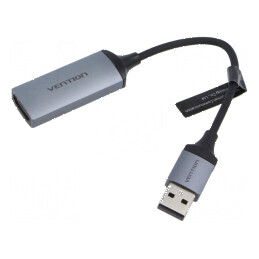 Adaptor HDMI USB A USB C 0,1m gri - Adaptor HDMI USB A USB C 0,1m gri | Electronic-mag.ro | Componente Electronice
