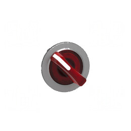 Comutator rotativ 30mm cu 2 pozitii rosu IP66 | Electronic-mag.ro | Componente Electronice