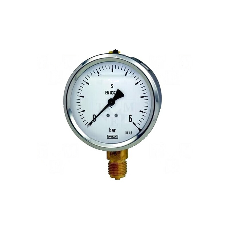 Manometru cu clasa 1,6, diametru de 63mm, temperatură -20÷60°C din oţel | Electronic-mag.ro | Componente Electronice
