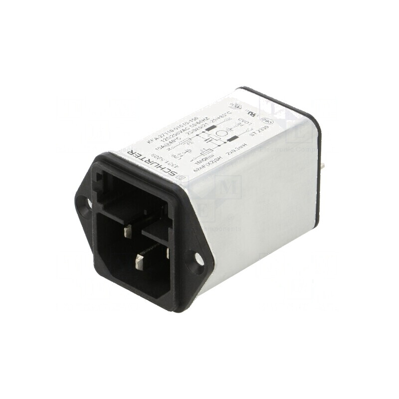 Conector alimentare AC soclu tată 10A 250VAC IEC 60320 | Electronic-mag.ro | Componente Electronice