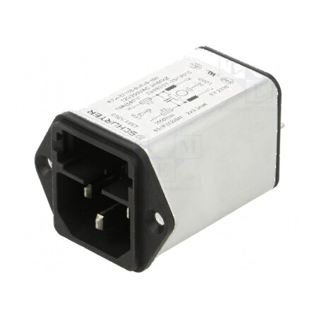 Conector alimentare AC soclu tată 10A 250VAC IEC 60320 | Electronic-mag.ro | Componente Electronice