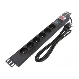 Prelungitor cu prize: protecţie la supratensiune - 6 prize 16A | Electronic-mag.ro | Componente Electronice