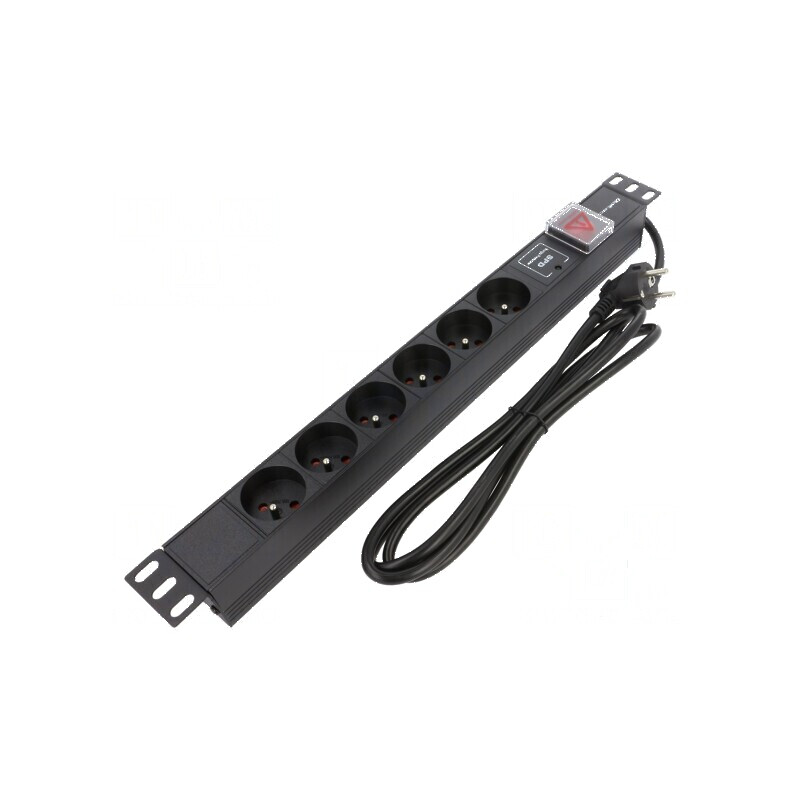 Prelungitor cu prize: protecţie la supratensiune - 6 prize 16A | Electronic-mag.ro | Componente Electronice