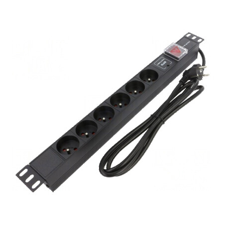 Prelungitor cu prize: protecţie la supratensiune - 6 prize 16A | Electronic-mag.ro | Componente Electronice