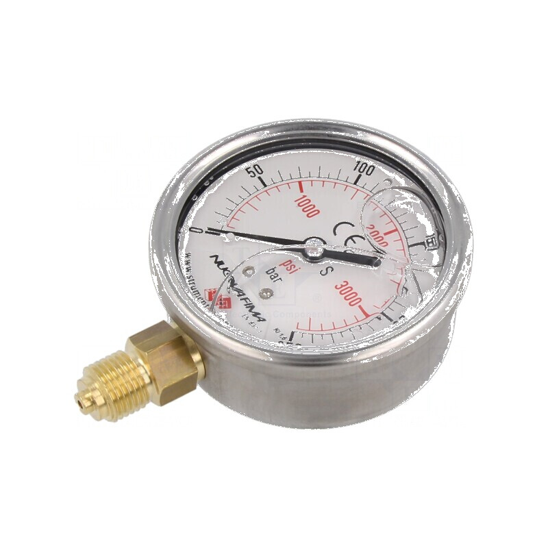 Manometru cu glicerină 0-250 bar 63mm | Electronic-mag.ro | Componente Electronice