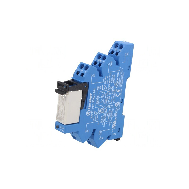 Releu de interfaţă Ubobină 24VDC 8A/250VAC 8A/24VDC 400VA IP20 | Electronic-mag.ro | Componente Electronice