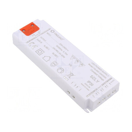 Alimentator LED 60W 24VDC 2,5A 220÷240VAC IP20 - Alimentator LED compact | Electronic-mag.ro | Componente Electronice