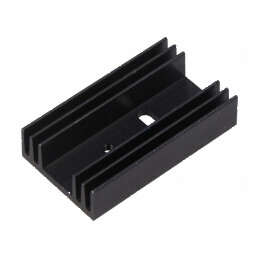 Radiator extrudat plat neagră | Electronic-mag.ro | Componente Electronice