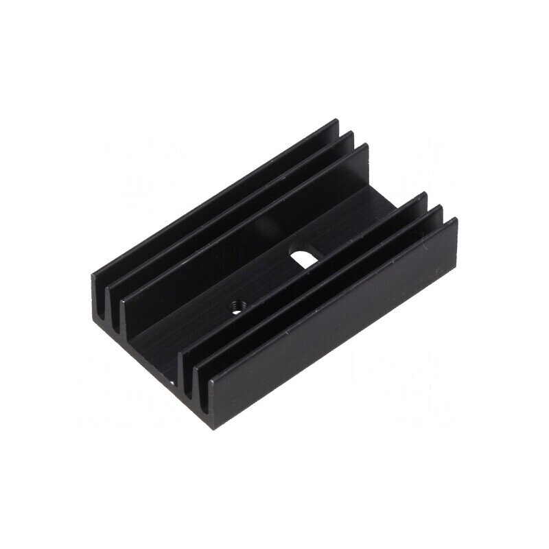 Radiator extrudat plat neagră | Electronic-mag.ro | Componente Electronice