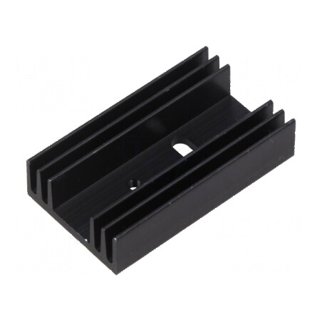 Radiator extrudat plat neagră | Electronic-mag.ro | Componente Electronice
