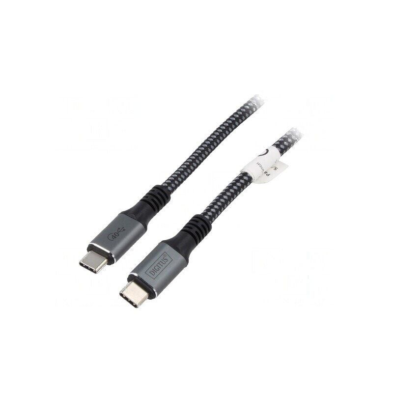 Cablu USB C 3m negru-gri | Electronic-mag.ro | Componente Electronice
