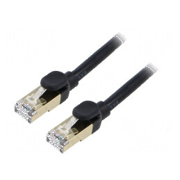 Patch cord F/UTP 7 litat Cu PVC negru 20m | Electronic-mag.ro | Componente Electronice