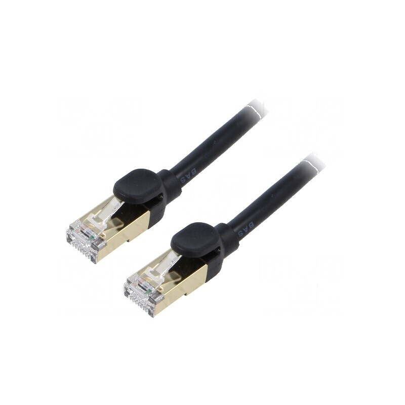 Patch cord F/UTP 7 litat Cu PVC negru 20m | Electronic-mag.ro | Componente Electronice