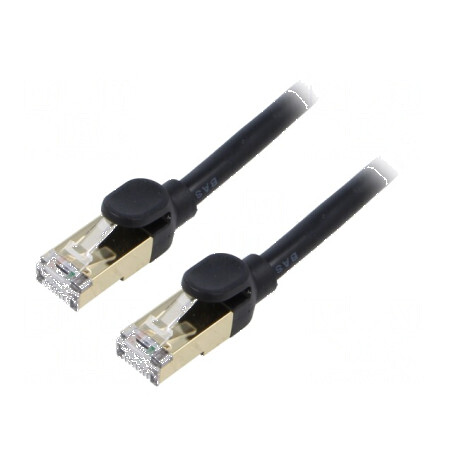 Patch cord F/UTP 7 litat Cu PVC negru 20m | Electronic-mag.ro | Componente Electronice