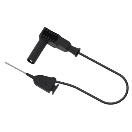 Cablu de măsurare 60VDC 30VAC 1A - 0.5m negru | Electronic-mag.ro | Componente Electronice