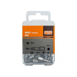 Capăt de şurubelniţă Pozidriv® PZ1 25mm - set de 10 buc. | Electronic-mag.ro | Componente Electronice