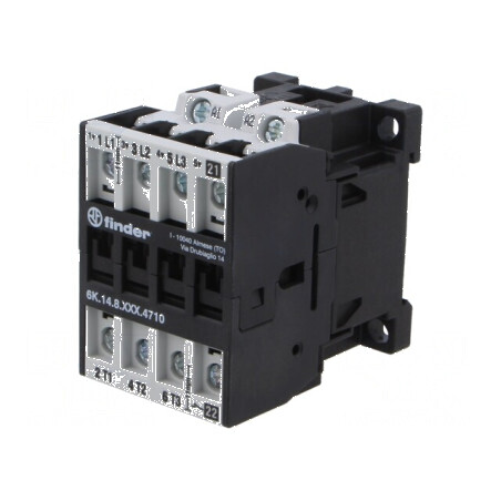 Contactor 4-polar NC NO x3 24VAC 10A DIN 6K | Electronic-mag.ro | Componente Electronice
