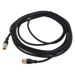 Cablu de conectare M12 PIN: 5, 5m, 60VAC, 4A, -25÷80°C - Cablu de conectare M12 5m | Electronic-mag.ro | Componente Electronice
