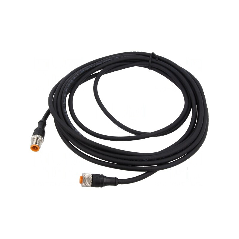 Cablu de conectare M12 PIN: 5, 5m, 60VAC, 4A, -25÷80°C - Cablu de conectare M12 5m | Electronic-mag.ro | Componente Electronice