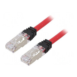 Patch cord S/FTP 10Gigabit 6a cu izolaţie LSZH roşu 2m | Electronic-mag.ro | Componente Electronice