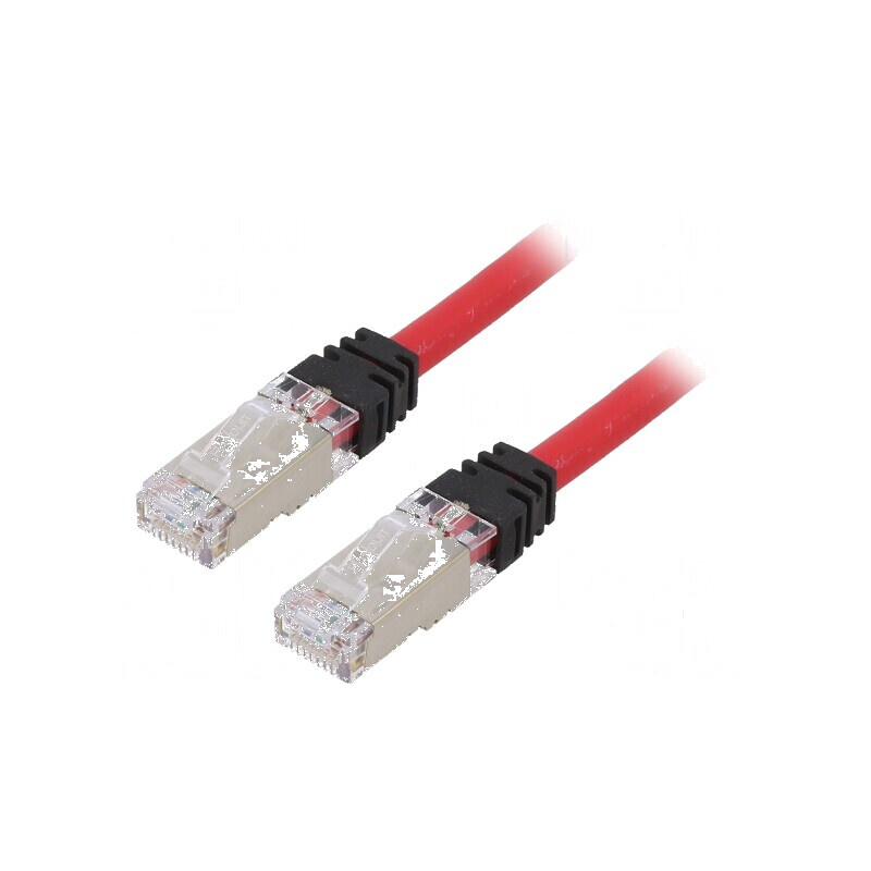 Patch cord S/FTP 10Gigabit 6a cu izolaţie LSZH roşu 2m | Electronic-mag.ro | Componente Electronice