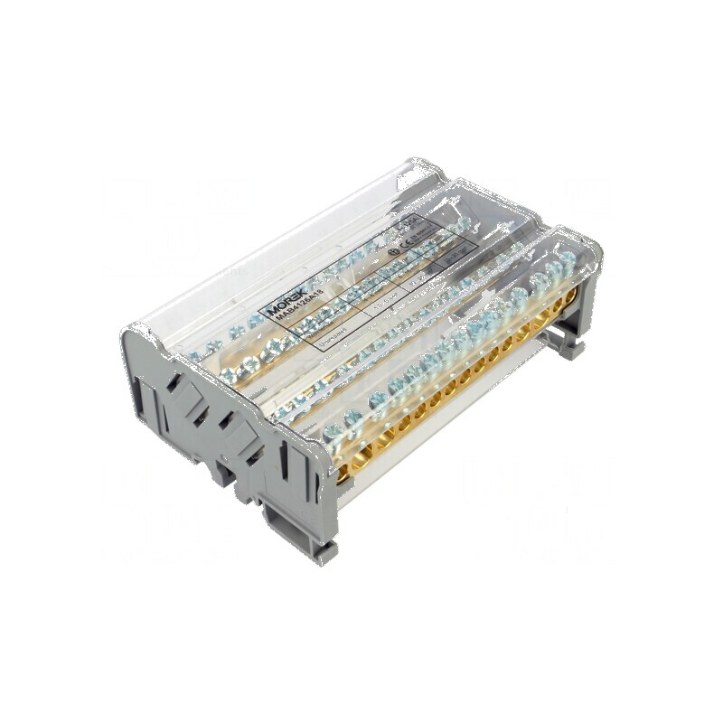 Bloc de distribuţie cu 4 piste şi 60 de borne, 125A, gri | Electronic-mag.ro | Componente Electronice
