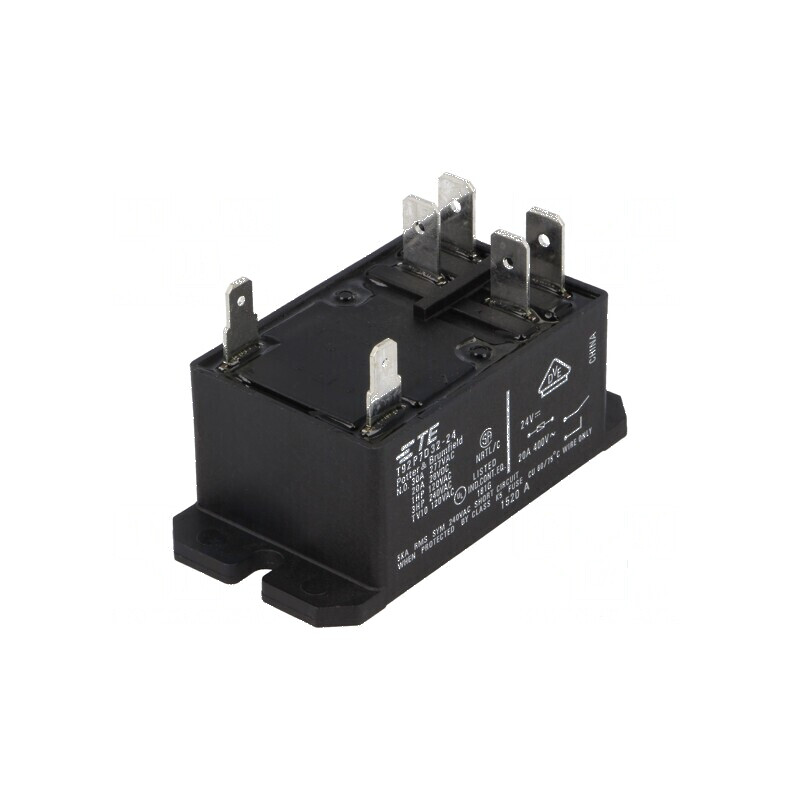 Releu electromagnetic DPST-NO Ubobină 24VDC 30A T92 pe panou | Electronic-mag.ro | Componente Electronice