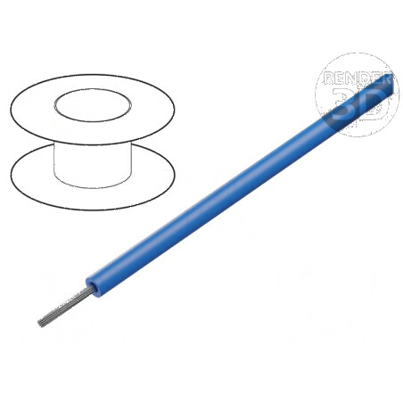 Cablu HookUp Wire litat Cu 20AWG PVC albastru 300V 30,5m - Cablu electric litat cu PVC albastru | Electronic-mag.ro | Componente Electronice