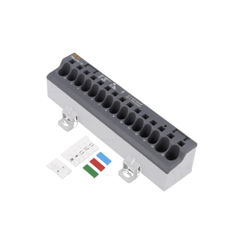Bloc de distribuţie pentru şină DIN Entrelec | Electronic-mag.ro | Componente Electronice