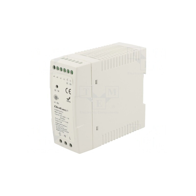 Alimentator pentru şină DIN 40W 12VDC 3,33A IP20 - Alimentator de 40W pentru şină DIN | Electronic-mag.ro | Componente Electronice